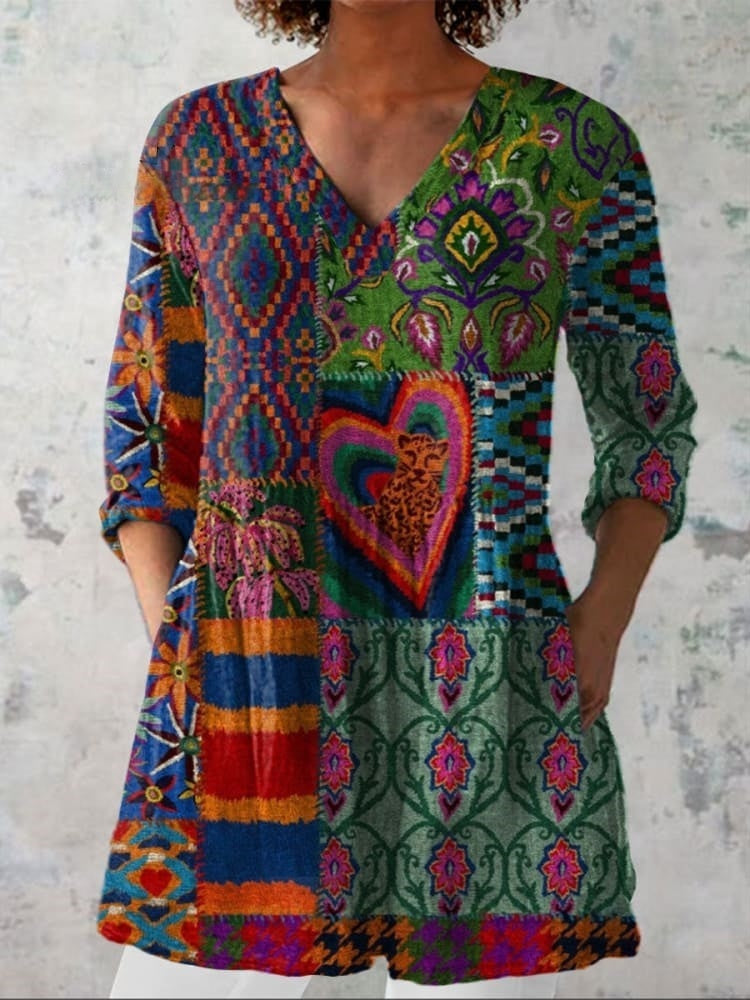 Hortense | Chemise Bohème Florale Artistique
