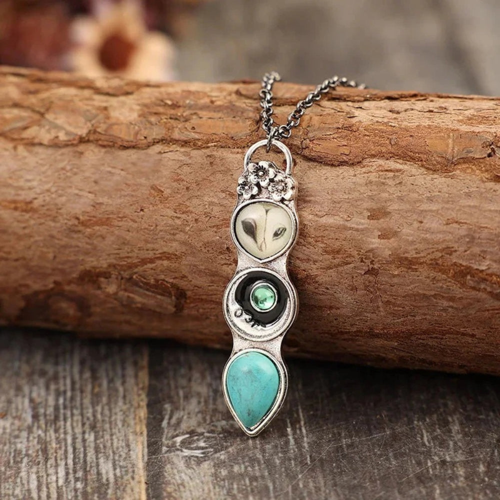 Éloane™ | Collier Chouette Vertical