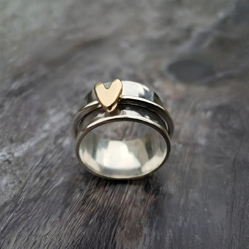 Aline | Bague Cœur Élégante