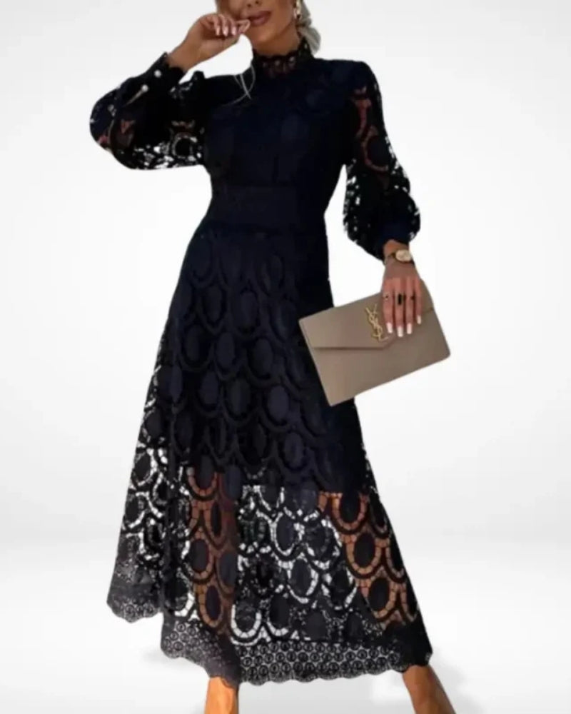 Élise | Robe Longue Élégante avec Dentelle