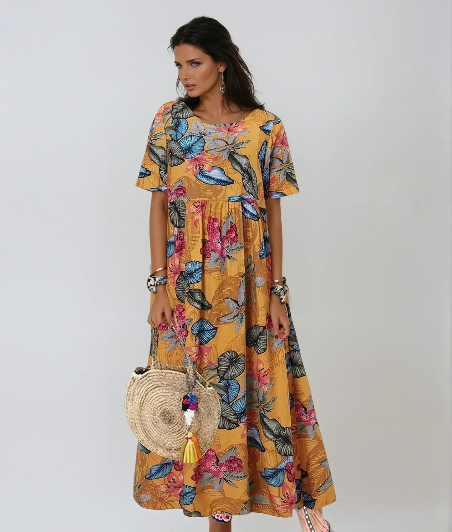 Céline | Robe Fleurie Élégante
