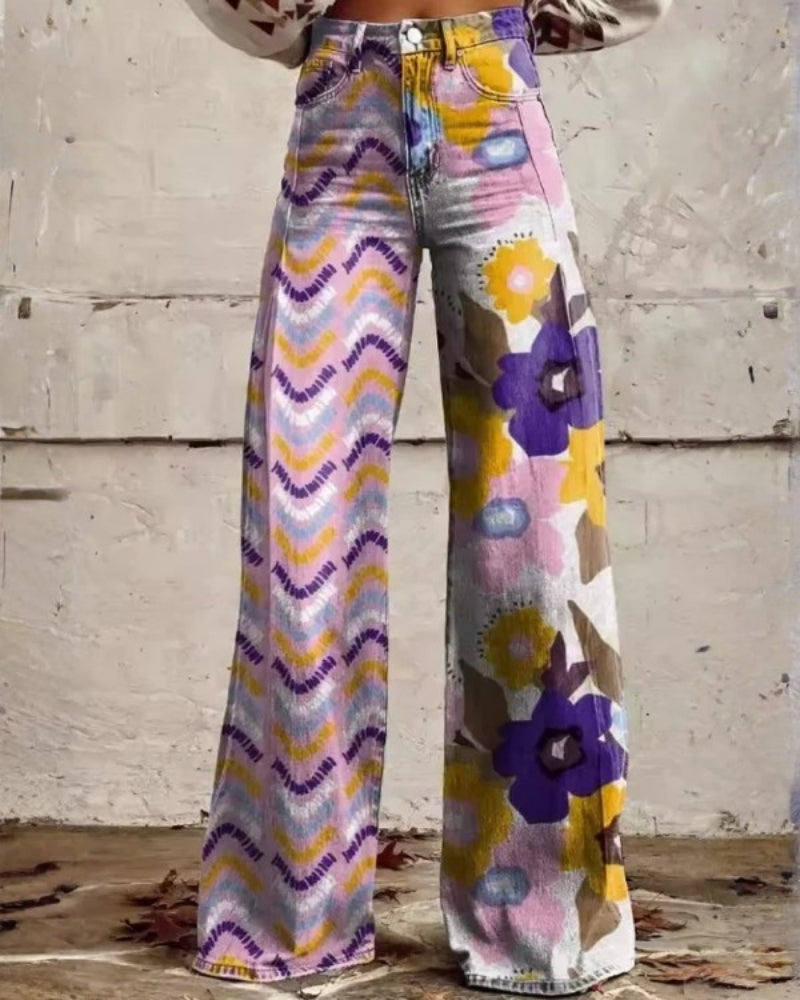 Juliette | Pantalon Bohème à Motif Floral