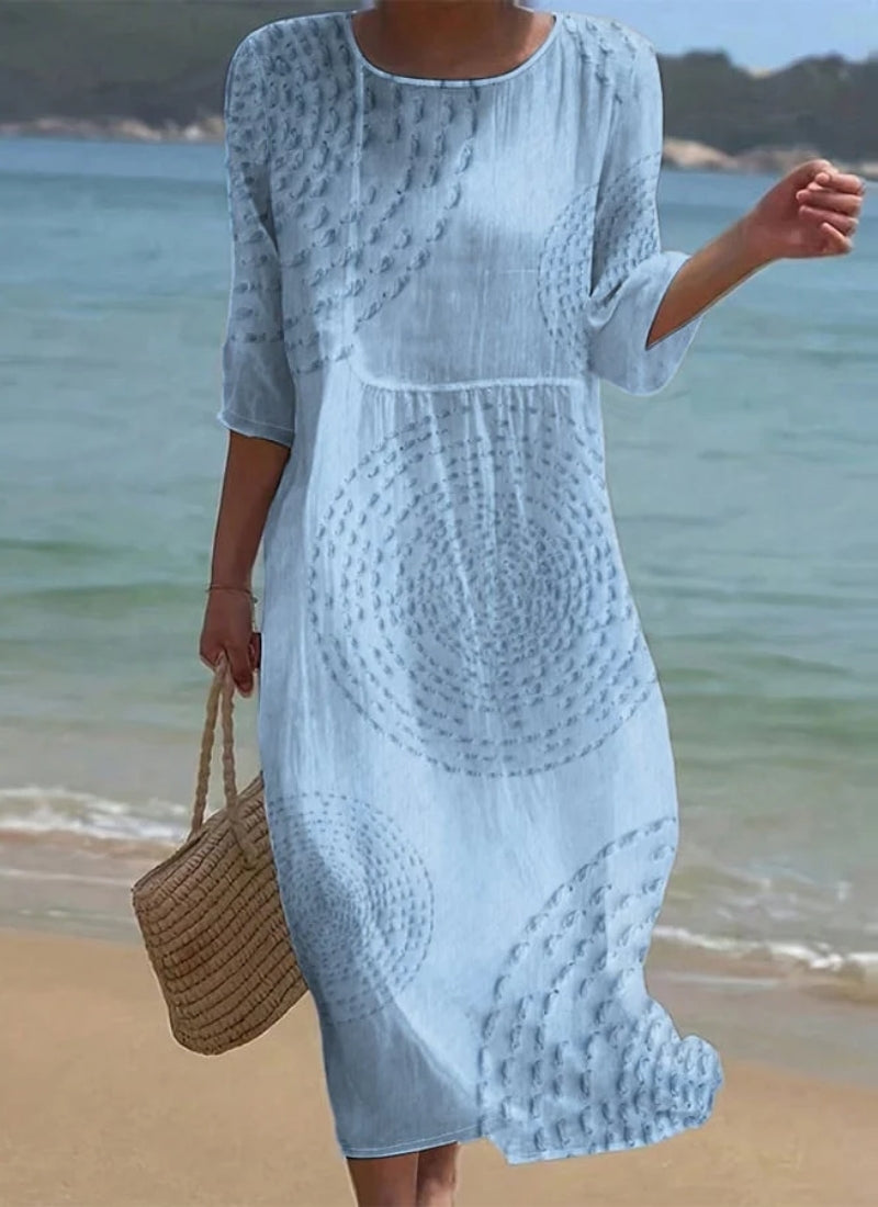 Maëlle | Robe Décontractée Brodée Élégante