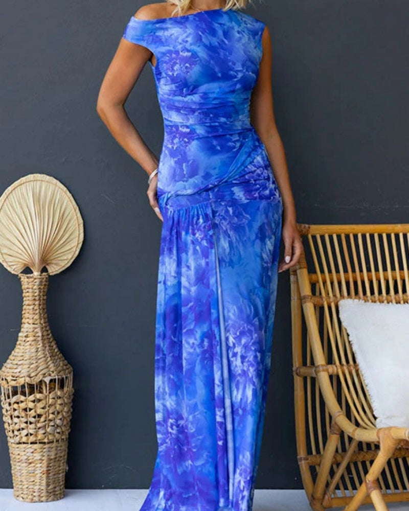 Amélie | Robe Maxi Élégante Imprimée