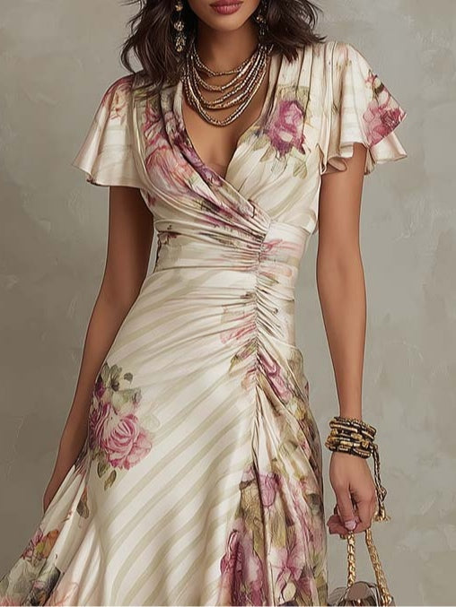 Romane | Robe Élégante à Décolleté en V Dos Ouvert