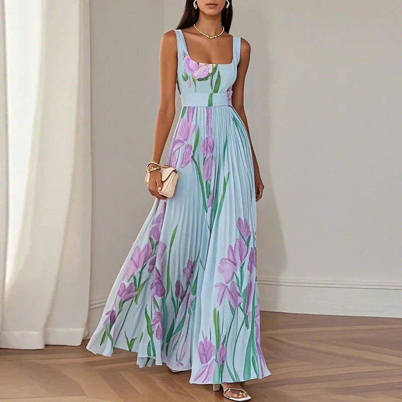 Valérie | Robe Maxi Évasée Florale