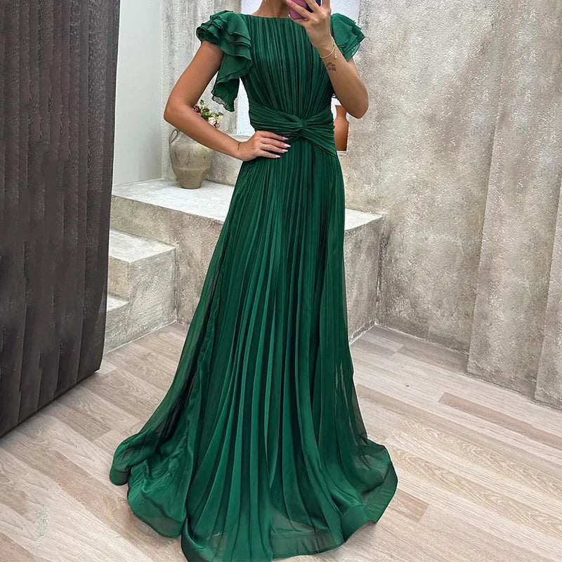 Nora | Robe de Soirée Plissée Élégante