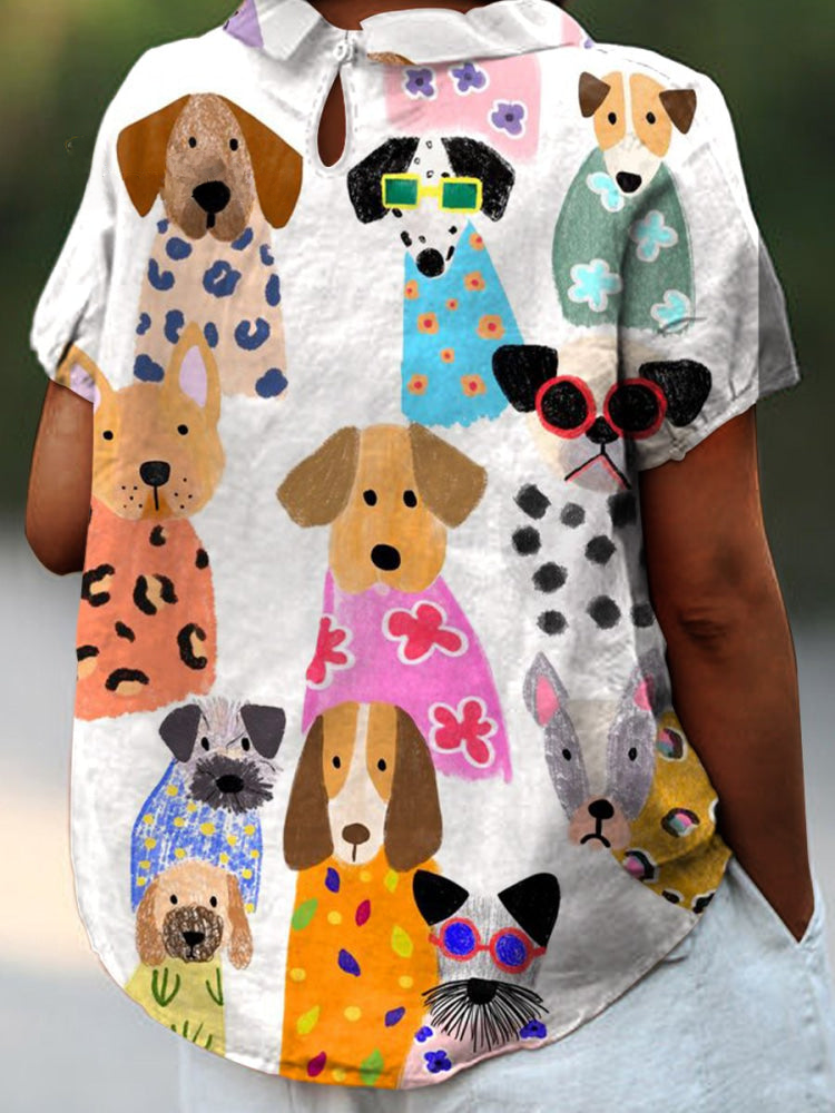 Marion | Chemise à Motif Chien