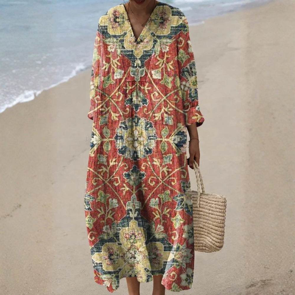 Alixane™ | Robe Maxi Ornementale