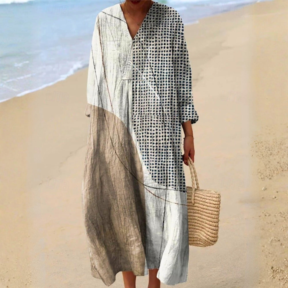 Avelisse™ | Robe Midi Patchwork Contemporain