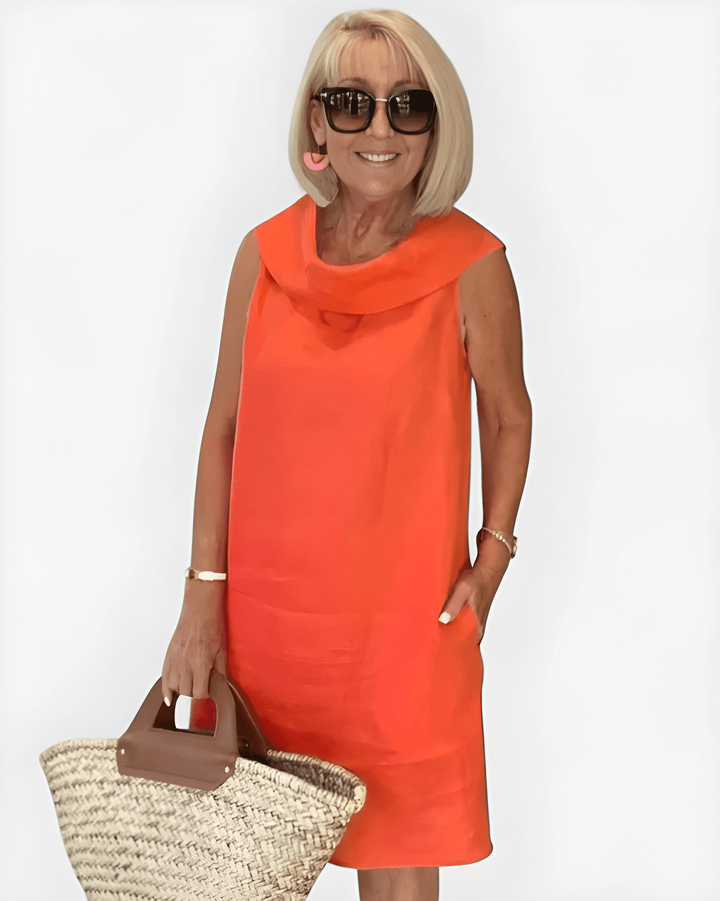 Maélyra™ | Robe Droite Poches