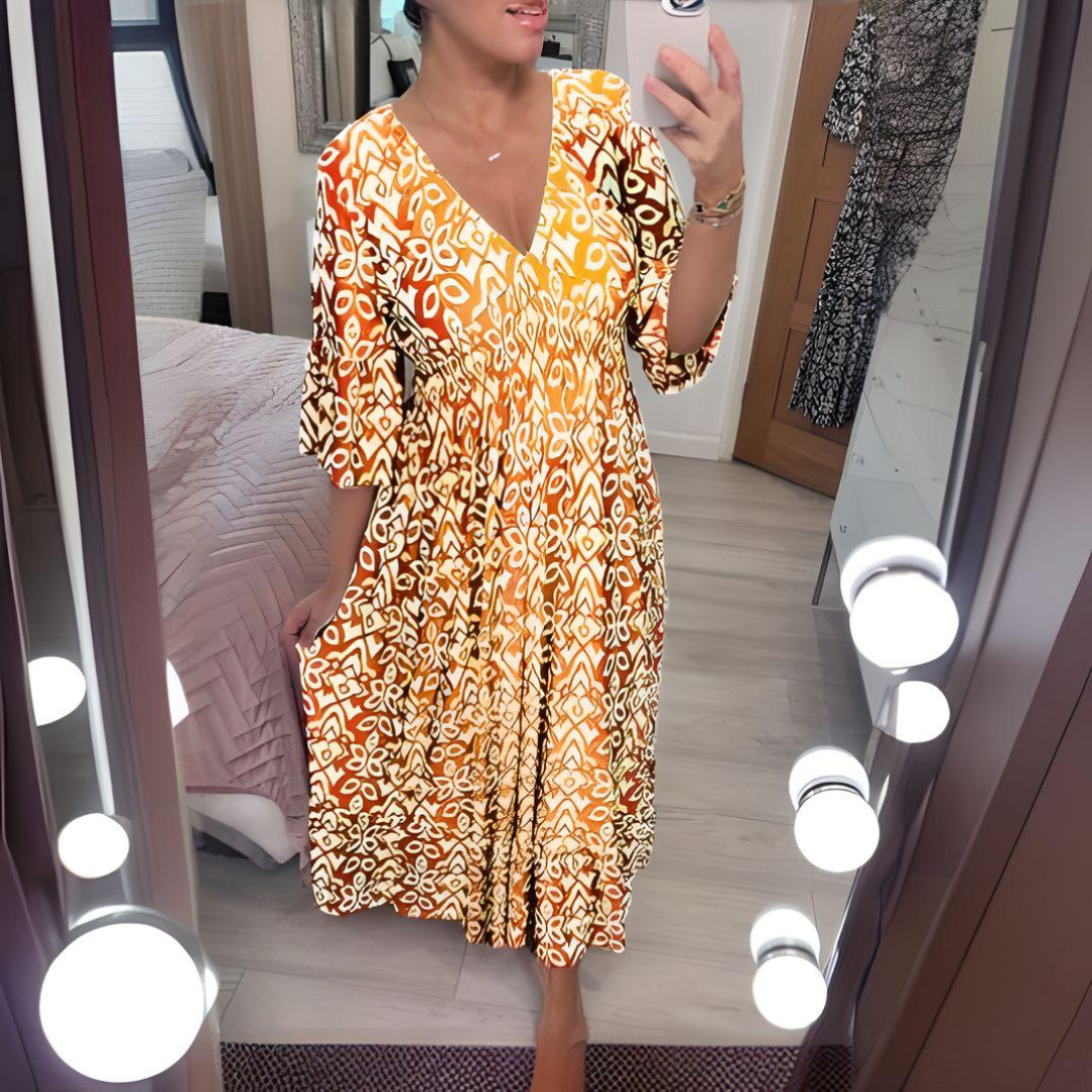 Avessia™ | Robe Midi Imprimée