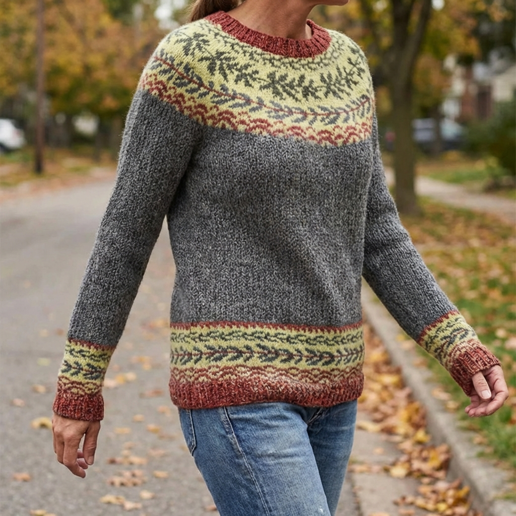 Céliane™ | Pull Feuillage Nordique
