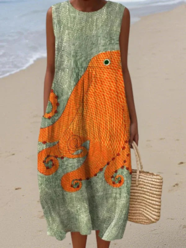 Camille™ | Robe Midi Océan
