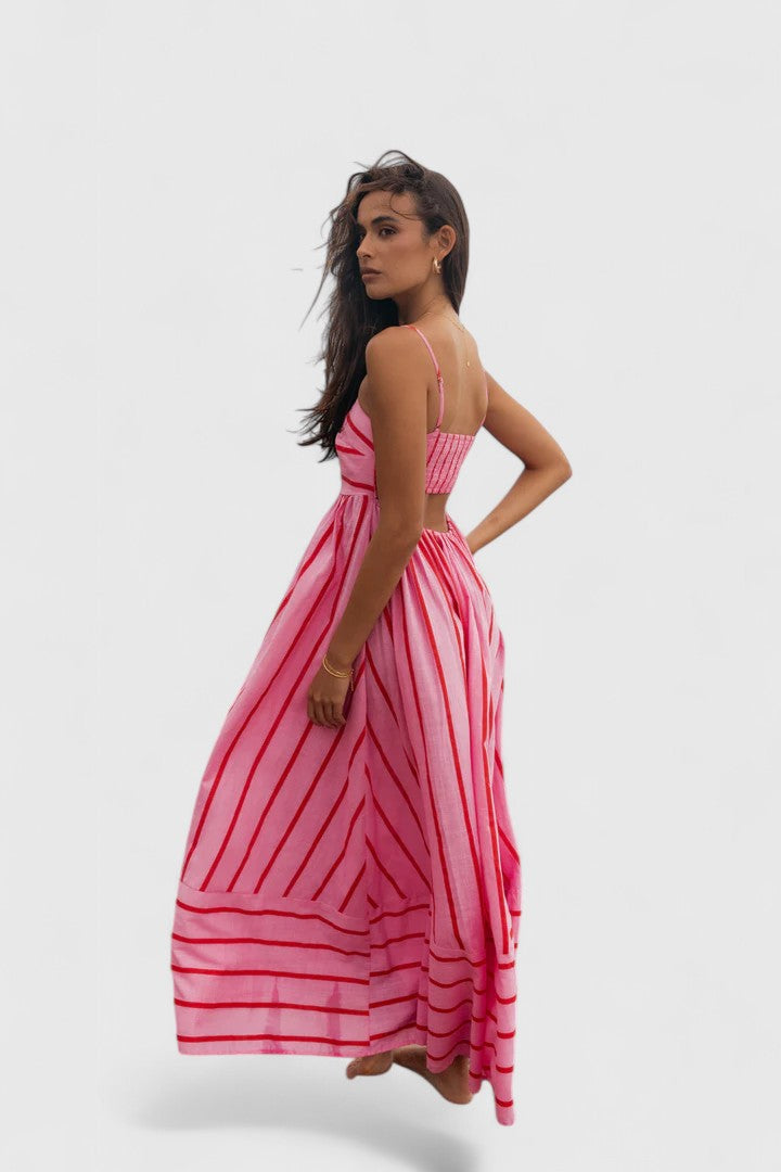 Zéliane™ | Robe Rayée Bretelles