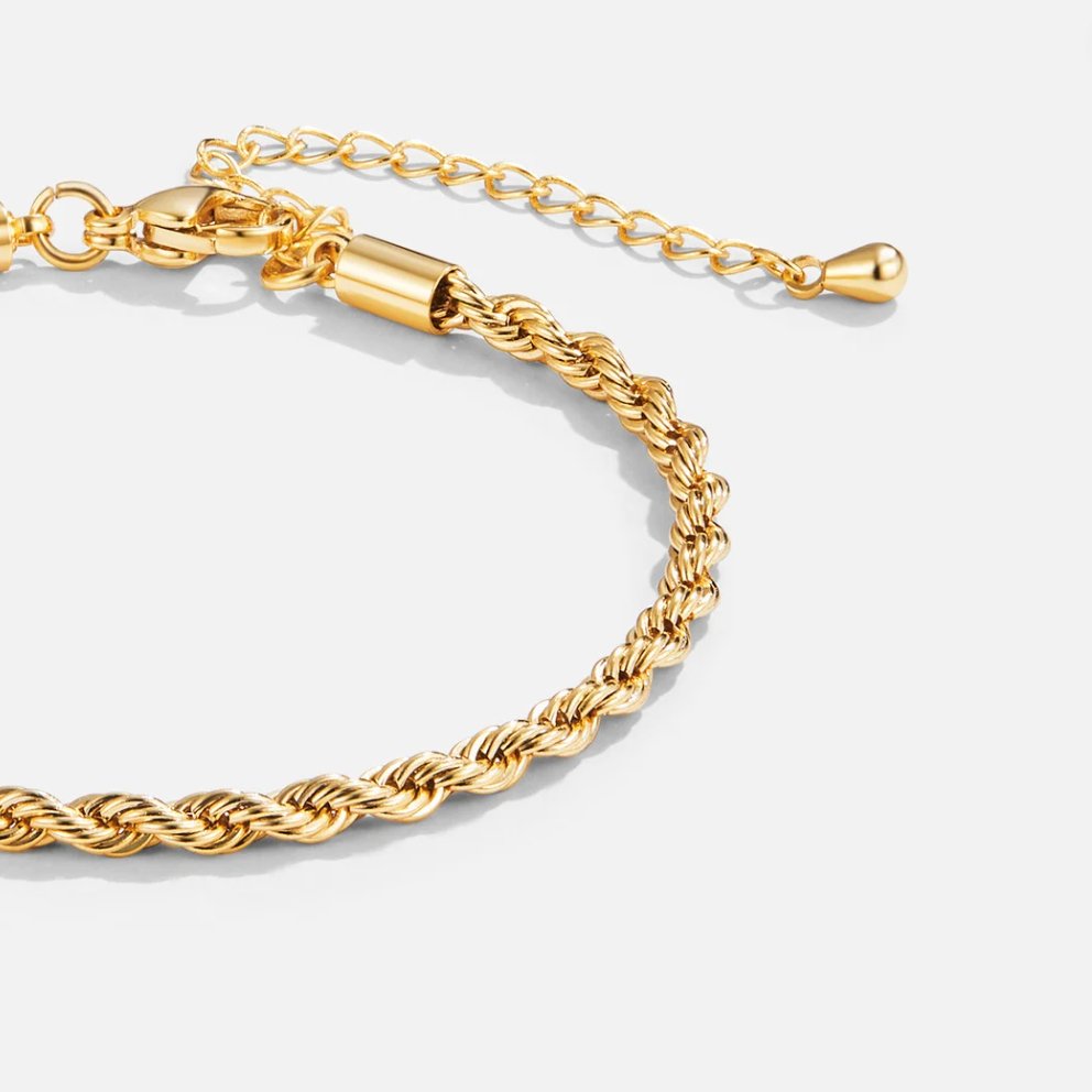 Élorina™ | Bracelet Or Torsadé