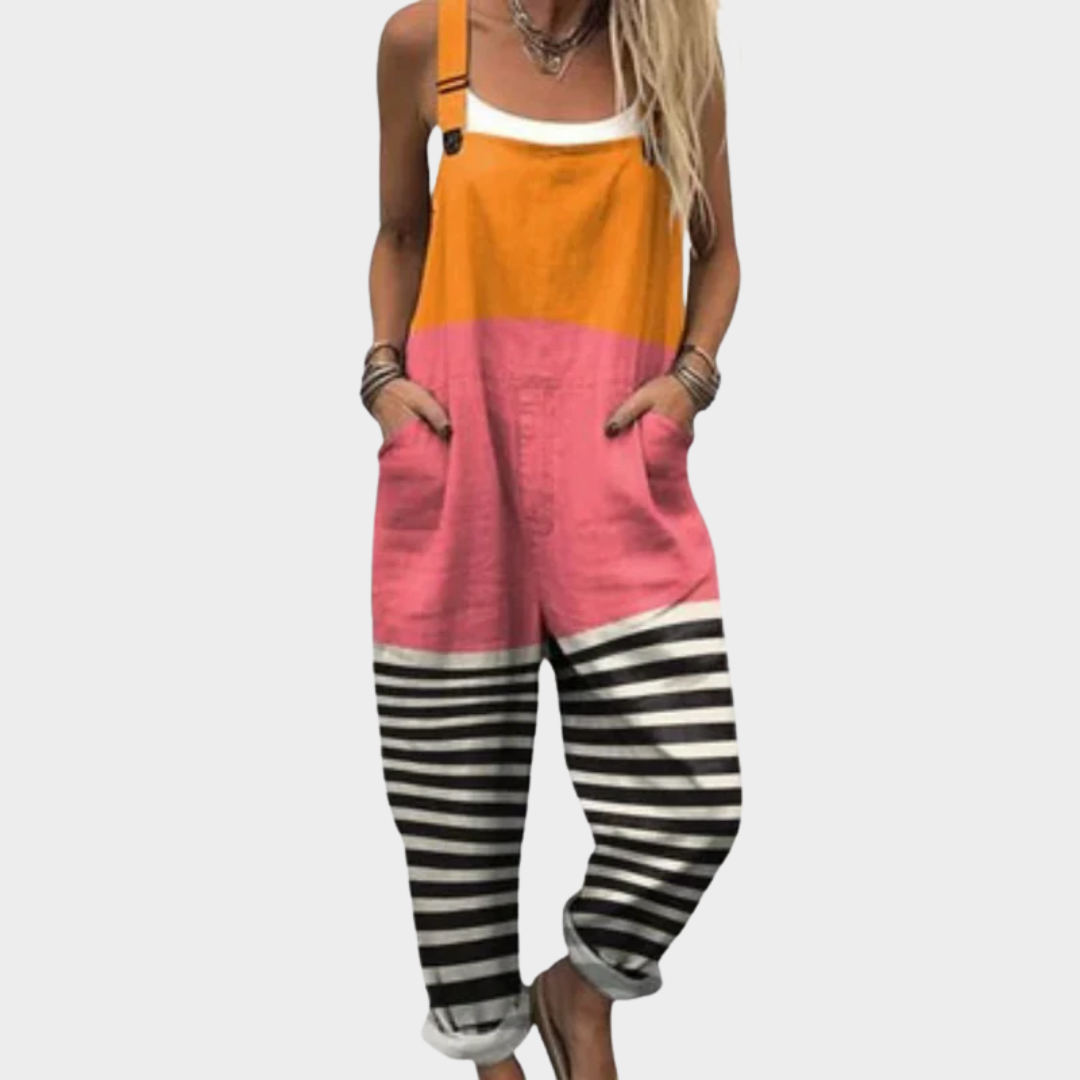Manon™ | Pantalon Rayures Patchwork