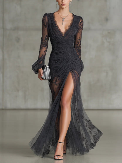 Nadia | Robe Maxi Élégante Drapée