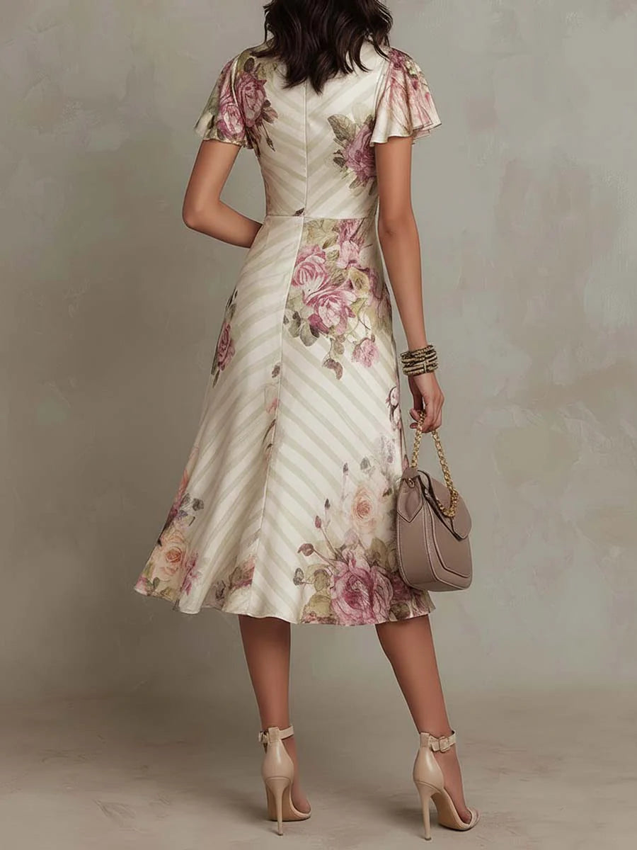Romane | Robe Élégante à Décolleté en V Dos Ouvert