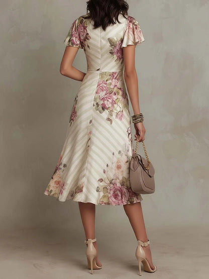 Romane | Robe Élégante à Décolleté en V Dos Ouvert