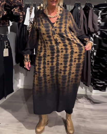 Séverine™ | Robe Midi Motif