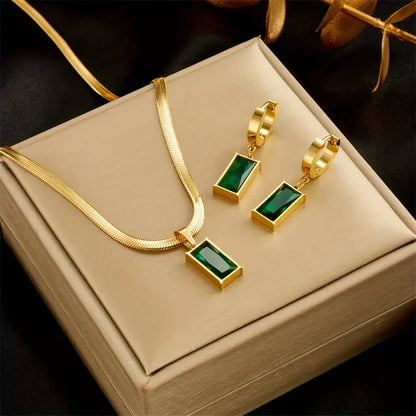 Estelle™ | Parure Pierre Verte