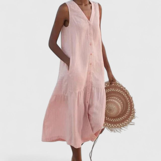 Rosélia™ | Robe Sans Manches Poches