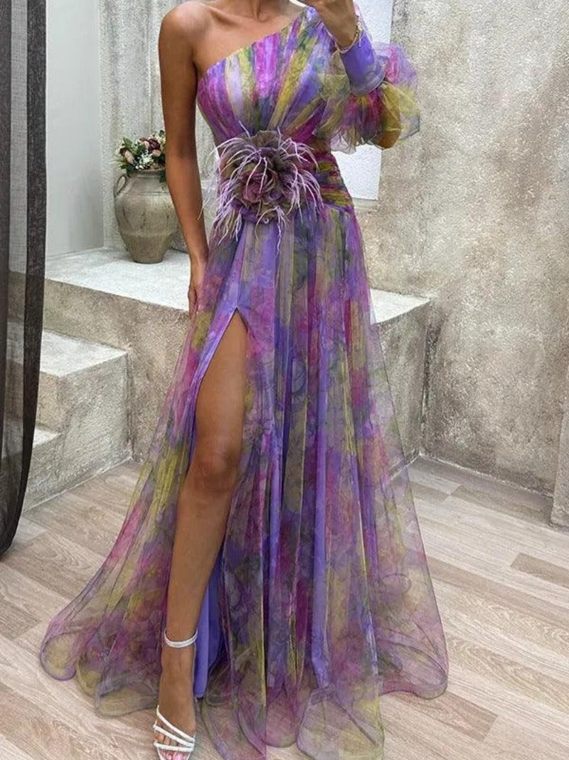 Solène | Robe Maxi Florale Plissée d’Été