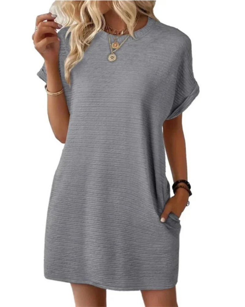 Jeanne | Robe d’Été Minimaliste à Col Rond