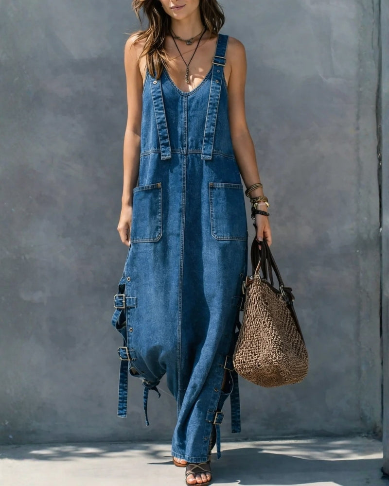 Nexyra™ | Denim Robe Longue Tenue Complète Facile