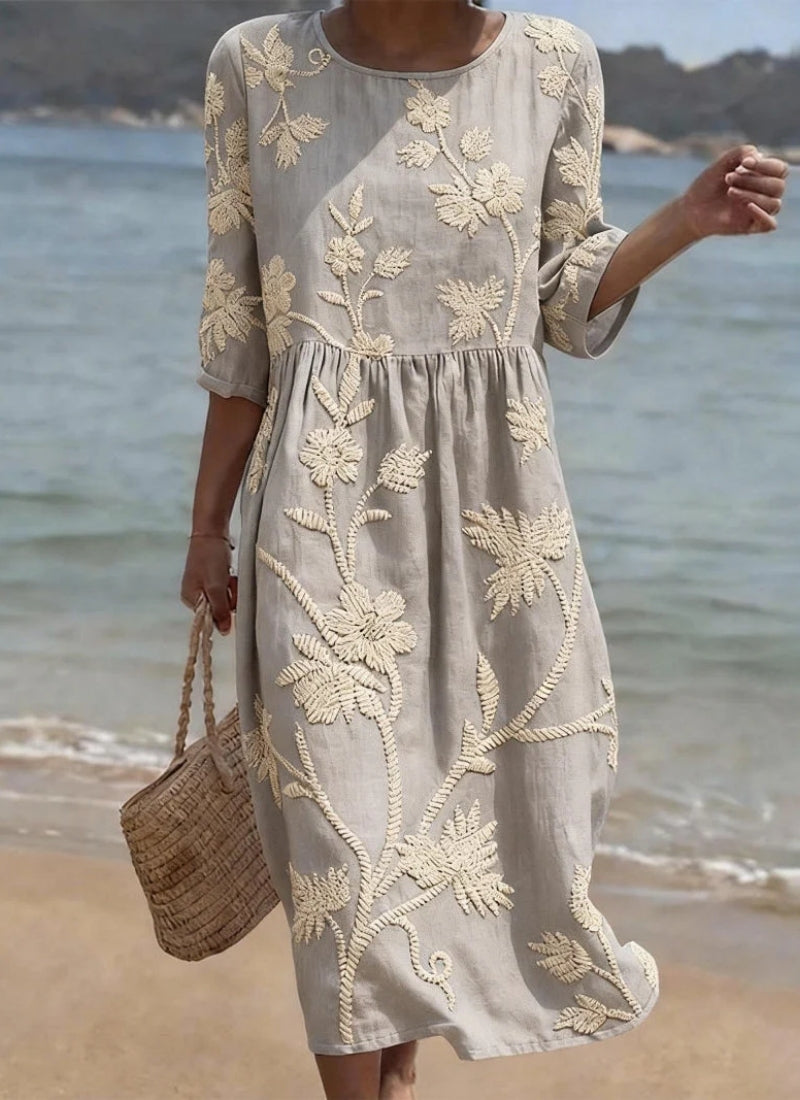 Marion | Robe Décontractée Fleurie Moderne
