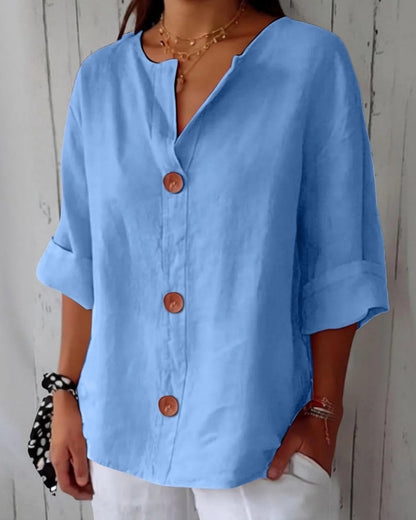 Marion | Chemise Élégante à Col en V