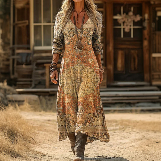 Chloé | Robe Décontractée à Manches Longues Style Vintage