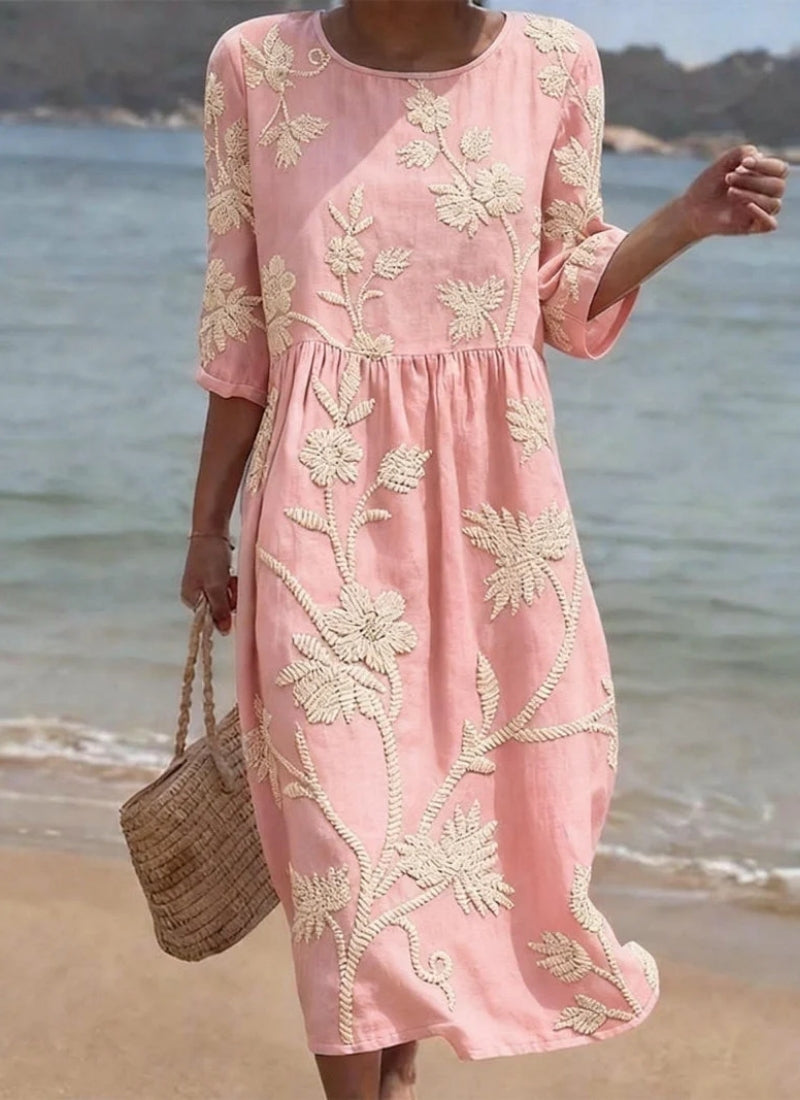 Nadia | Robe Décontractée à Motif Floral Chic