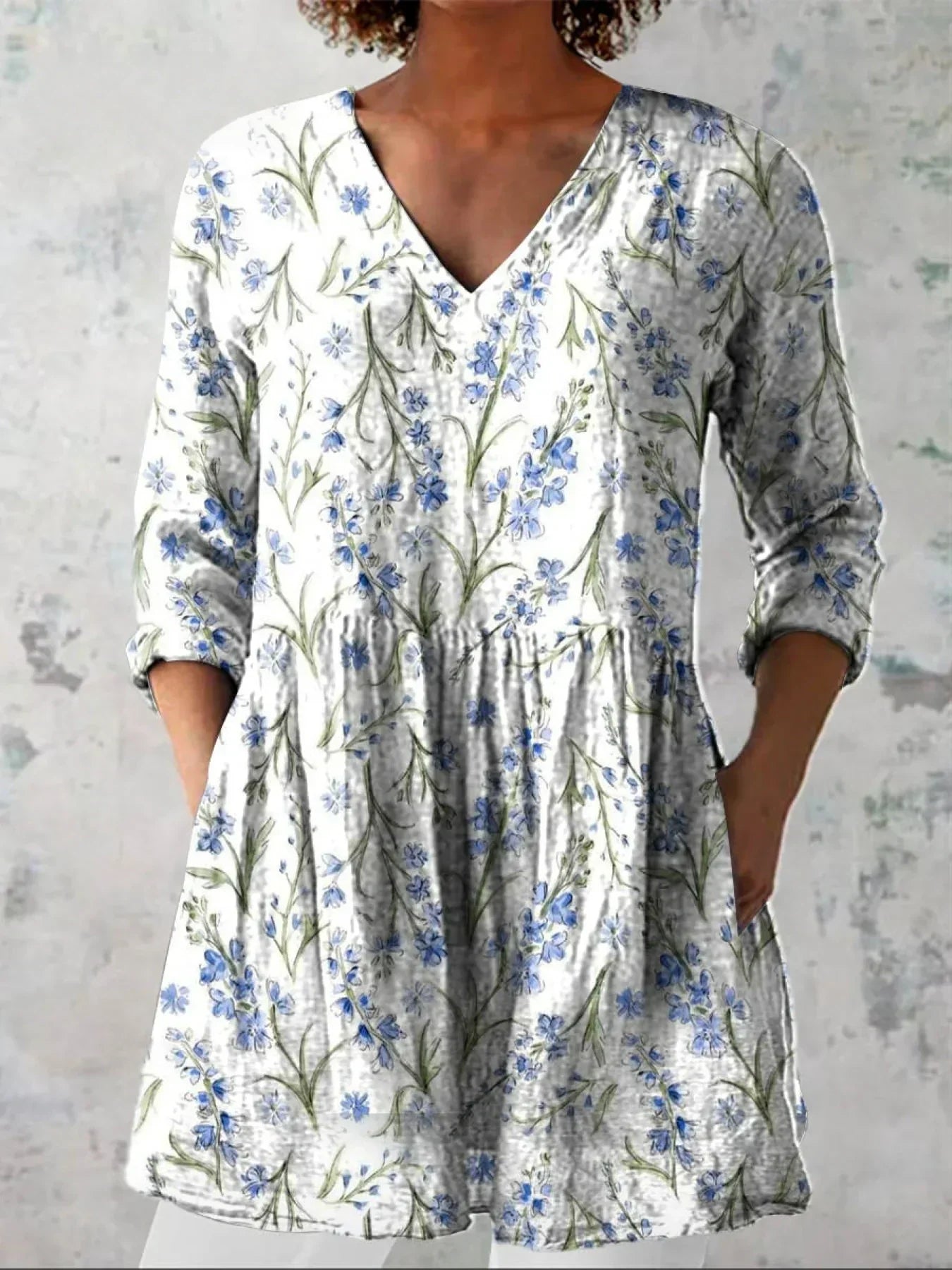 Caroline | Chemise Florale Artistique Charmante