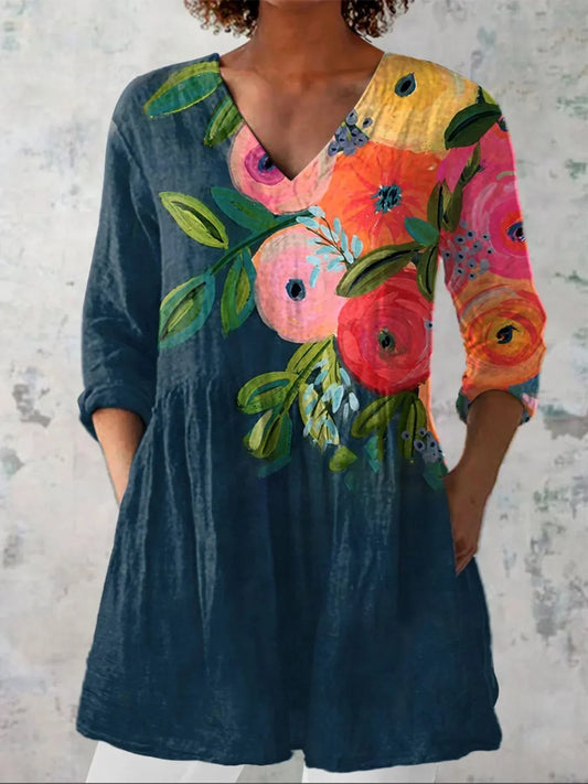 Ariane | Chemise Florale Vintage Décontractée