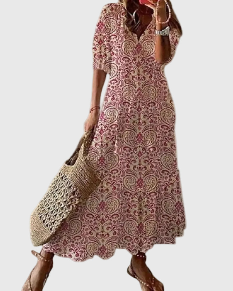 Sarah | Robe Maxi Bohème Vintage