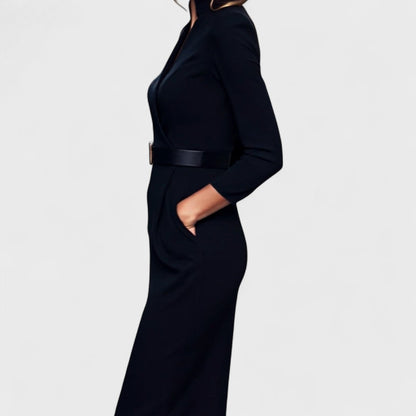 Oréliane™ | Robe Tailleur Ceinture Classique