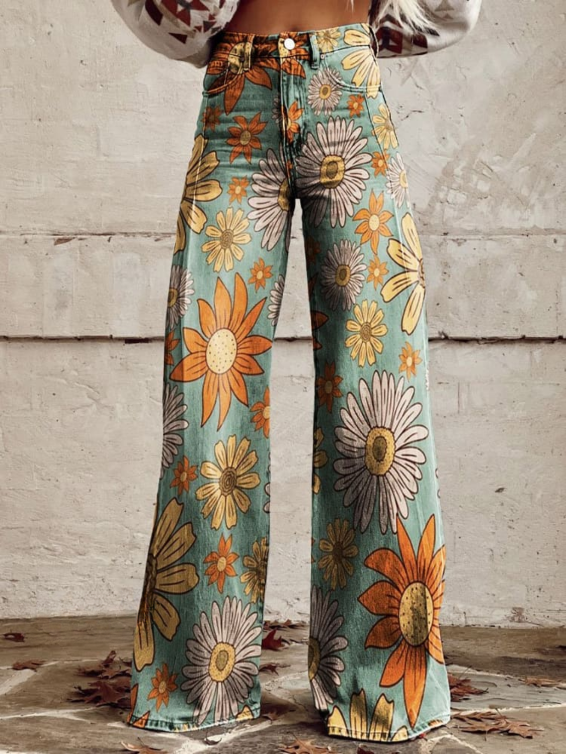 Nora | Pantalon Palazzo à Motif Floral