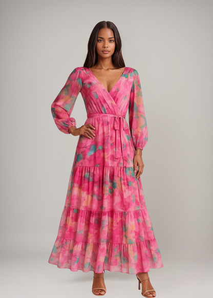 Roséline™ | Robe Fleurie Longue