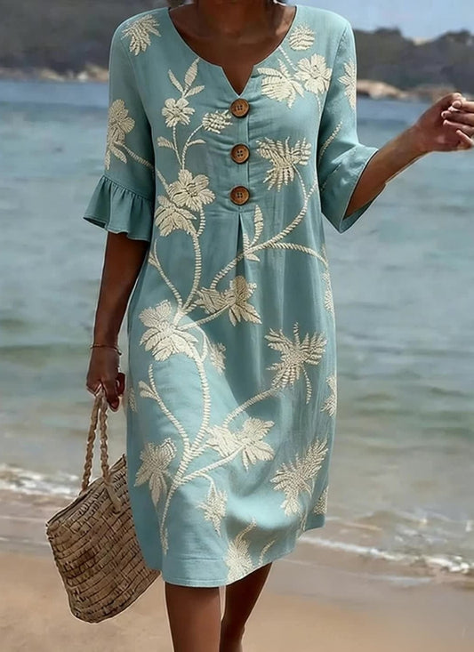 Clara | Robe Décontractée à Motif Floral Léger