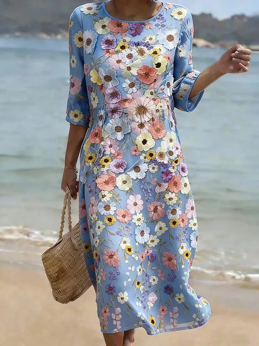 Maëlle | Robe Décontractée à Imprimé Floral