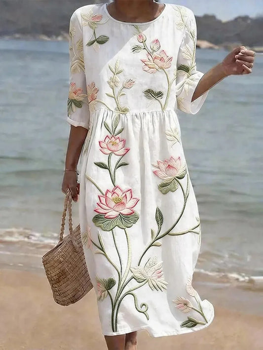 Émilie | Robe Décontractée à Motif Floral