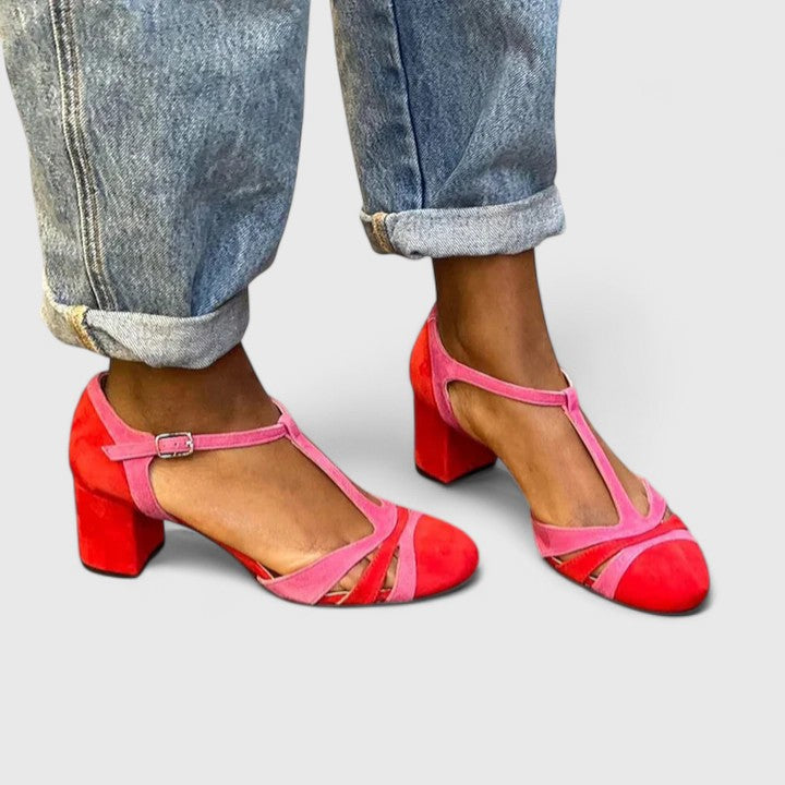 Louna™ | Escarpins Rouge Vernis Bride