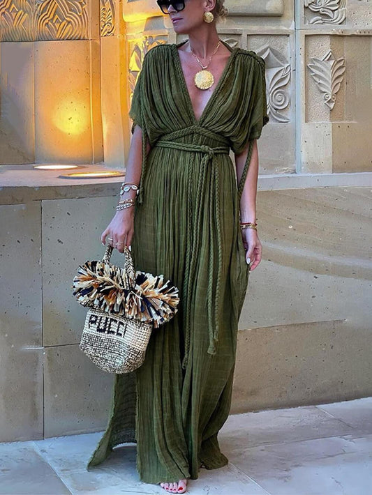 Fanny | Robe Maxi Élégante Vintage