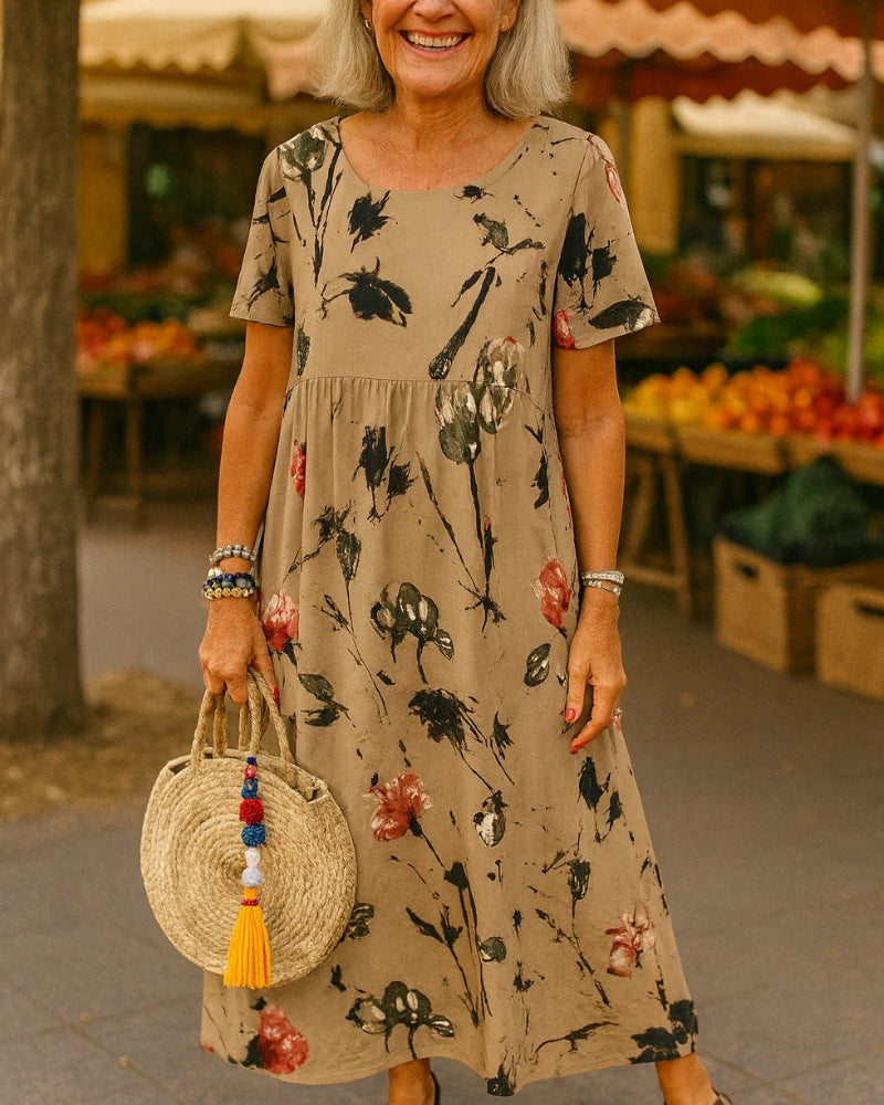 Céline | Robe Maxi Fleurie Style Vintage