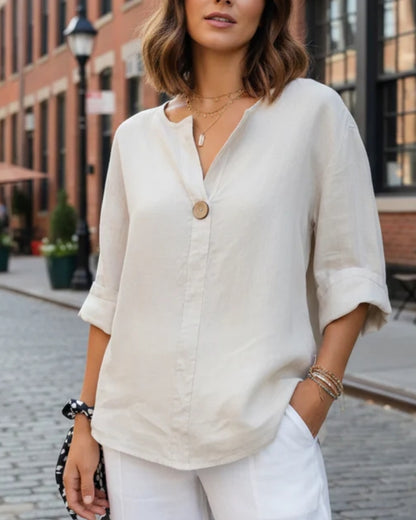 Nadia | Blouse Décontractée à Col en V