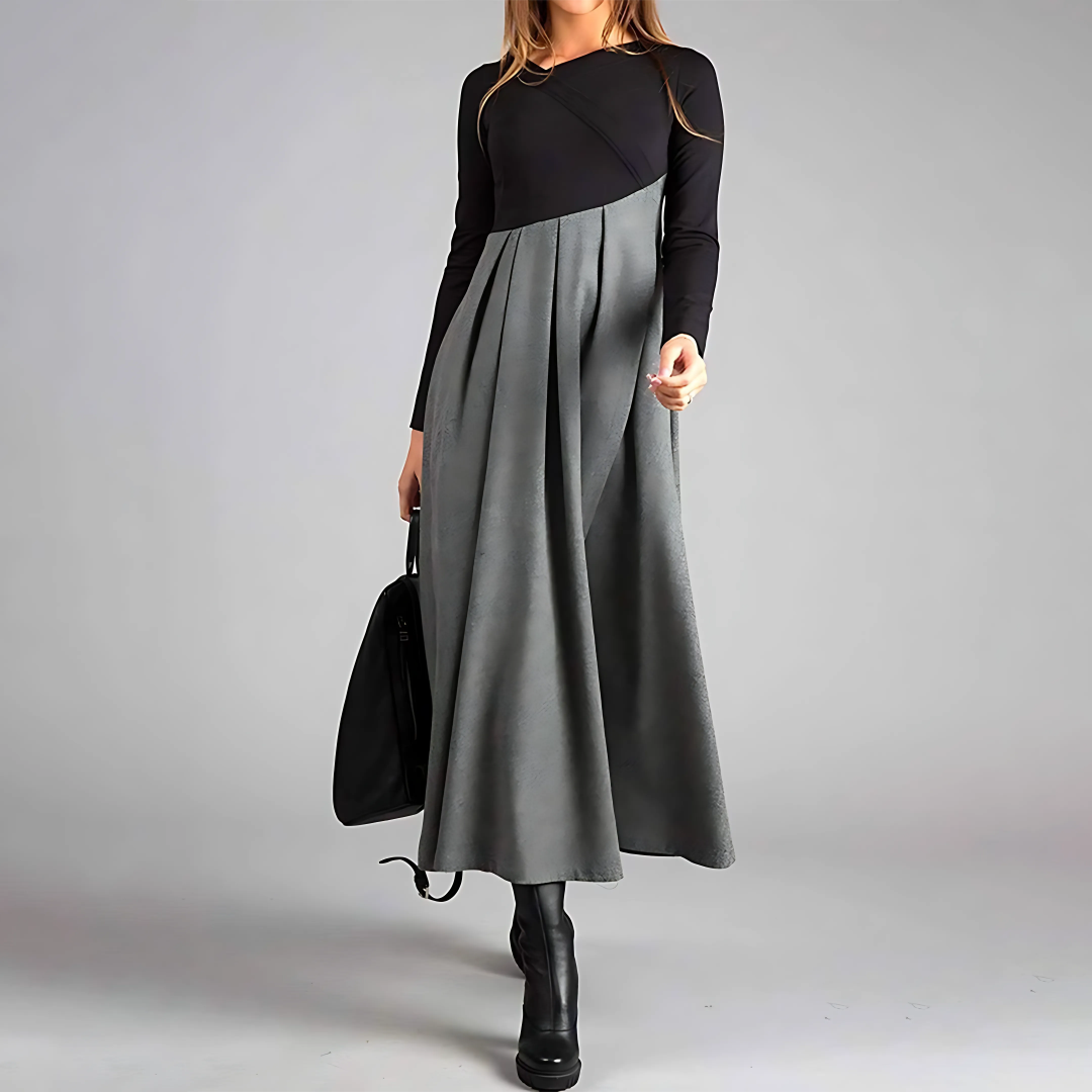 Caléna™ | Robe Élégante Manches Longues