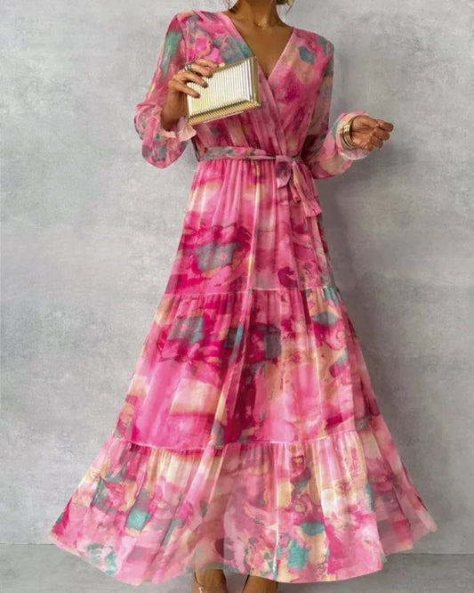 Lucie | Robe Croisée à Motif Floral