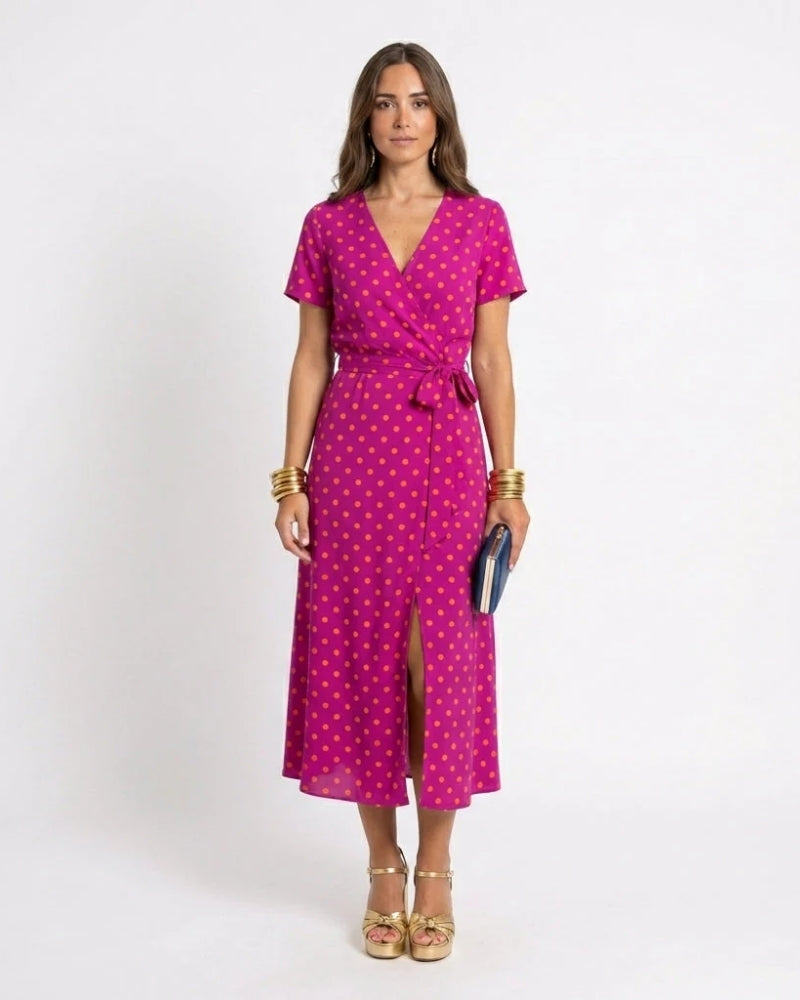 Louise | Robe Croisée à Motif Floral